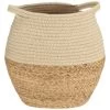 B&M Rope & Wicker Belly Basket - Neutral -Home Improvement Store 395898 rope and wicker belly basket