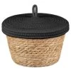 B&M Kendall Basket With Lid - Black -Home Improvement Store 395974 kendall basket with lid black 2