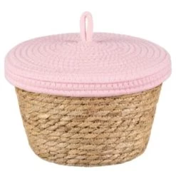 B&M Kendall Basket With Lid - Pink