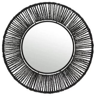 B&M Seagrass Mirror - Black 3 B&M Seagrass Mirror - Black