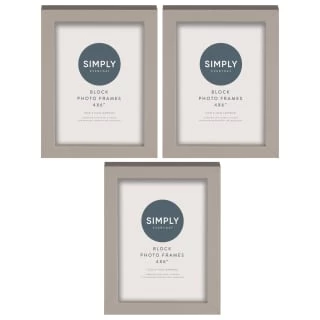 Simply Everyday 4 X 6" Block Frames 3pk - Grey 3 Simply Everyday 4 X 6" Block Frames 3pk - Grey