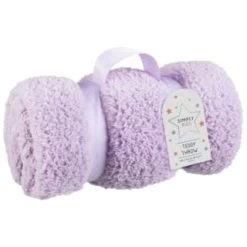 Simply Kids Teddy Throw - Lilac
