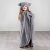 Simply Kids Hooded Sherpa Blanket - Grey -Home Improvement Store 400213 simply kids hooded sherpa blanket grey