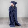 Simply Kids Hooded Sherpa Blanket - Navy -Home Improvement Store 400216 simply kids hooded sherpa blanket navy